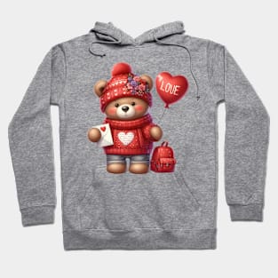 Valentine Love Bear Hoodie